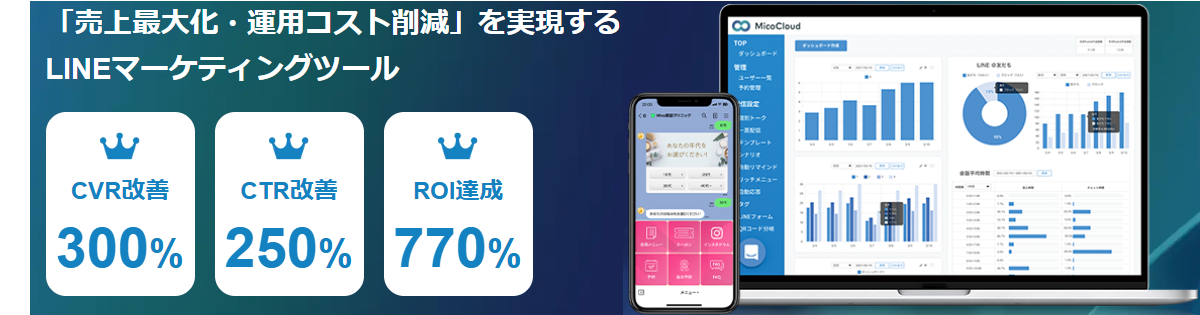 LINEを活用したマーケティングプラットフォーム 

MicoCloud(ミコクラウド)とは